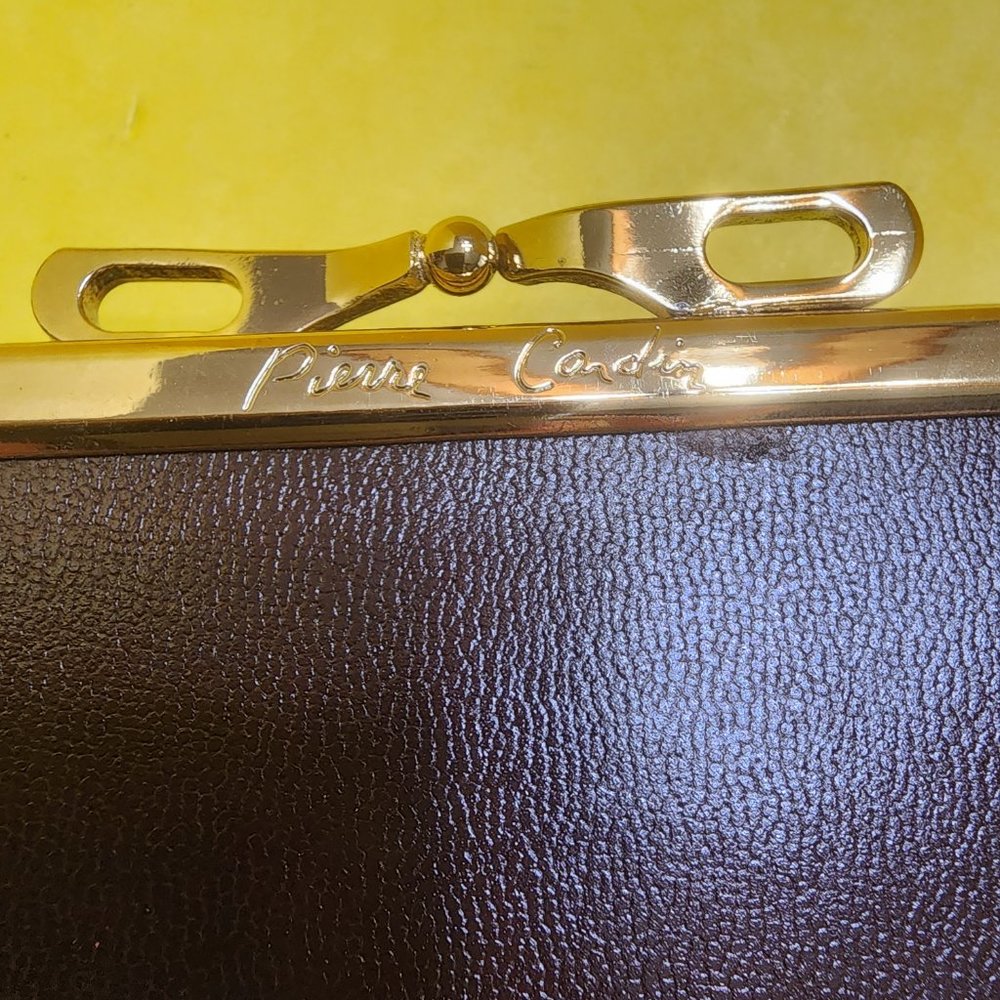 Vintage Brown Pierre Cardin Womens Croc & Calf Skin Wallet - Feminine Classic - Picture 6 of 16